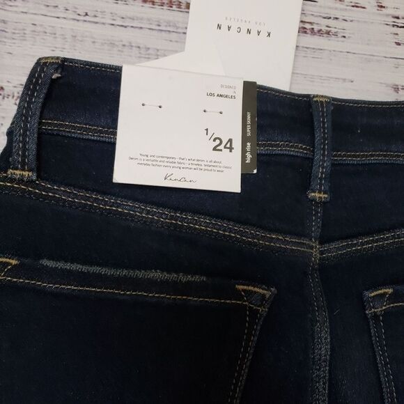 NWT KanCan Dark Wash Jeans NEW Eden dark wash button up - Picture 9 of 12